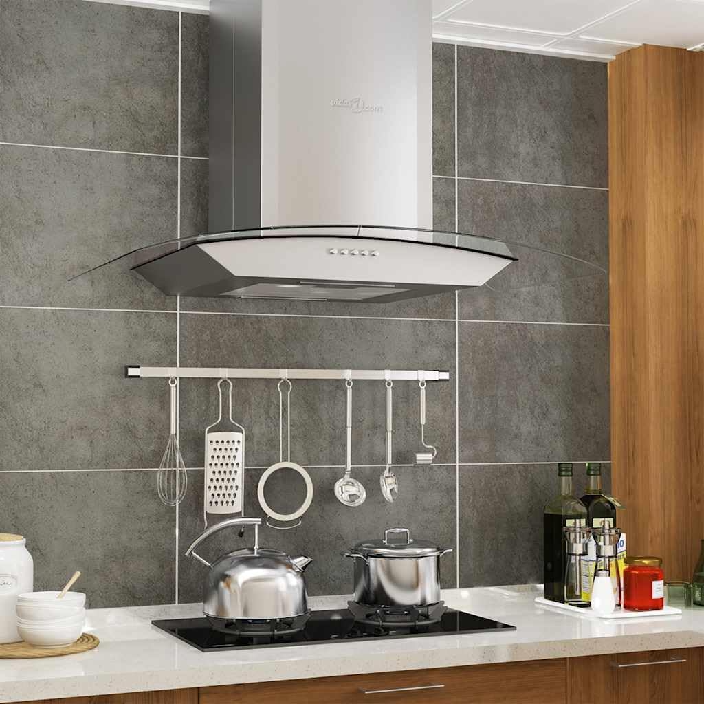 Hotte aspirante GeenYuu, Hotte Murale 60 cm Acier Inoxydable avec Filtre Charbon, syst¨¨me Silencieux pour Cuisine Cuisson Vapeur fum¨¦e Odeur, verre
