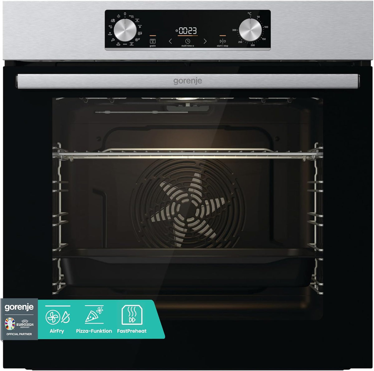 Four encastrable, 77 L, acier inoxydable, Gorenje, 59, 5 ¡Á 59, 5 ¡Á 56, 4 cm, 56 ¡Á 59 ¡Á 55 cm, 220 V, E02X, 300 ¡ãC, fonction vapeur