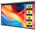 VIVOHOME ¨¦cran de projection, 80 pouces, 70W, Blanc, Full HD, portable