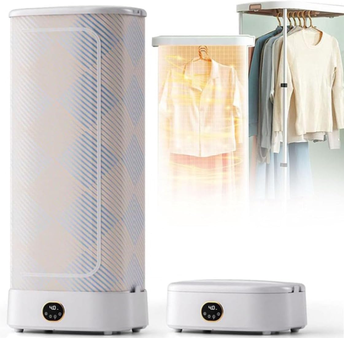 S¨¨che-linge, 1000 W, pliable, ZHPPED, 220 V, D¨¦sinfection Et S¨¦chage Des V¨ºtements, 50 Hz, Circulation D'air Chaud ¨¤ 360¡ã, minuterie