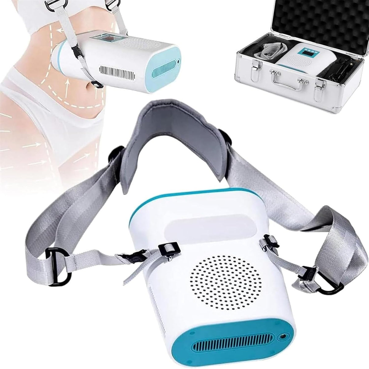 Amincissant et raffermissants, 7 pouces, LYAYYDS, 37 ¡Á 24 ¡Á 14 cm, machine de cryolipolyse ¨¤ ¨¦cran tactile de 7 pouces, 240V, 90W, 2¡ãC, 12¡ãC, 8¡ãC