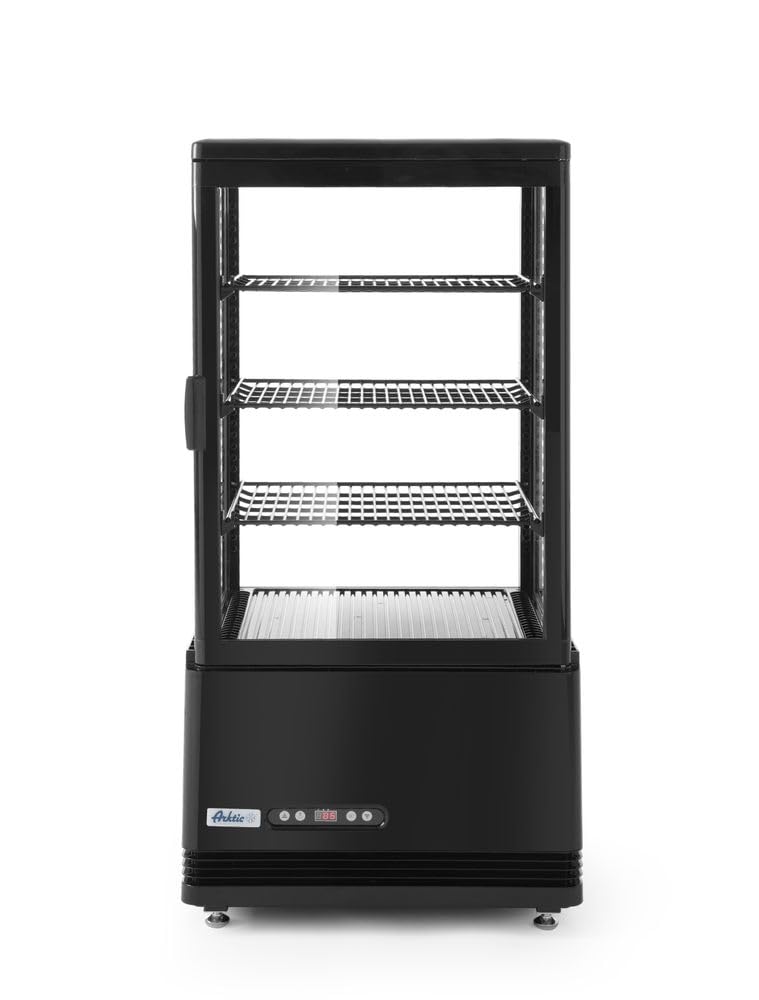 HENDI 452x406x R¨¦frig¨¦rateur de pr¨¦sentation, 68L, ¨¦clairage LED, acier inoxydable, 230V, 170W, 891mm, 3 ¨¦tag¨¨res, 6¡ãC, r¨¦glable