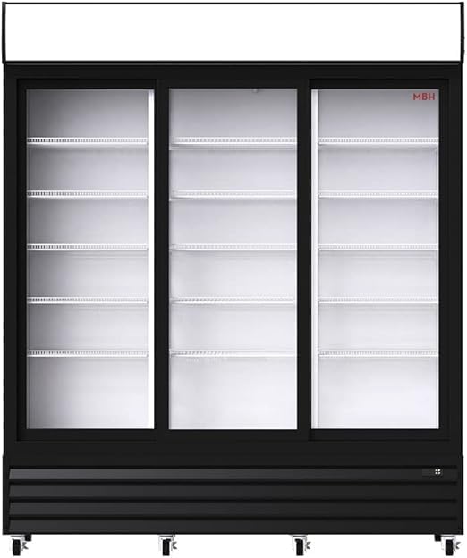MBH - MAQUINARIA BAR HOSTELER¨ªA Armoire, 1715 ¡Á 705 ¡Á 2060 mm, ¨¦clairage LED, verre, 1610 ¡Á 500 ¡Á 1360 mm, 55 mm, 750 W, 220 V, 3 portes