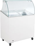 R¨¦frig¨¦rateur de pr¨¦sentation, ¨¦clairage LED, verre, 18 ¡ãC, 16 ¡ãC, G¨¦n¨¦rique Vitrine ¨¤ glace 4 bacs de 5 litres