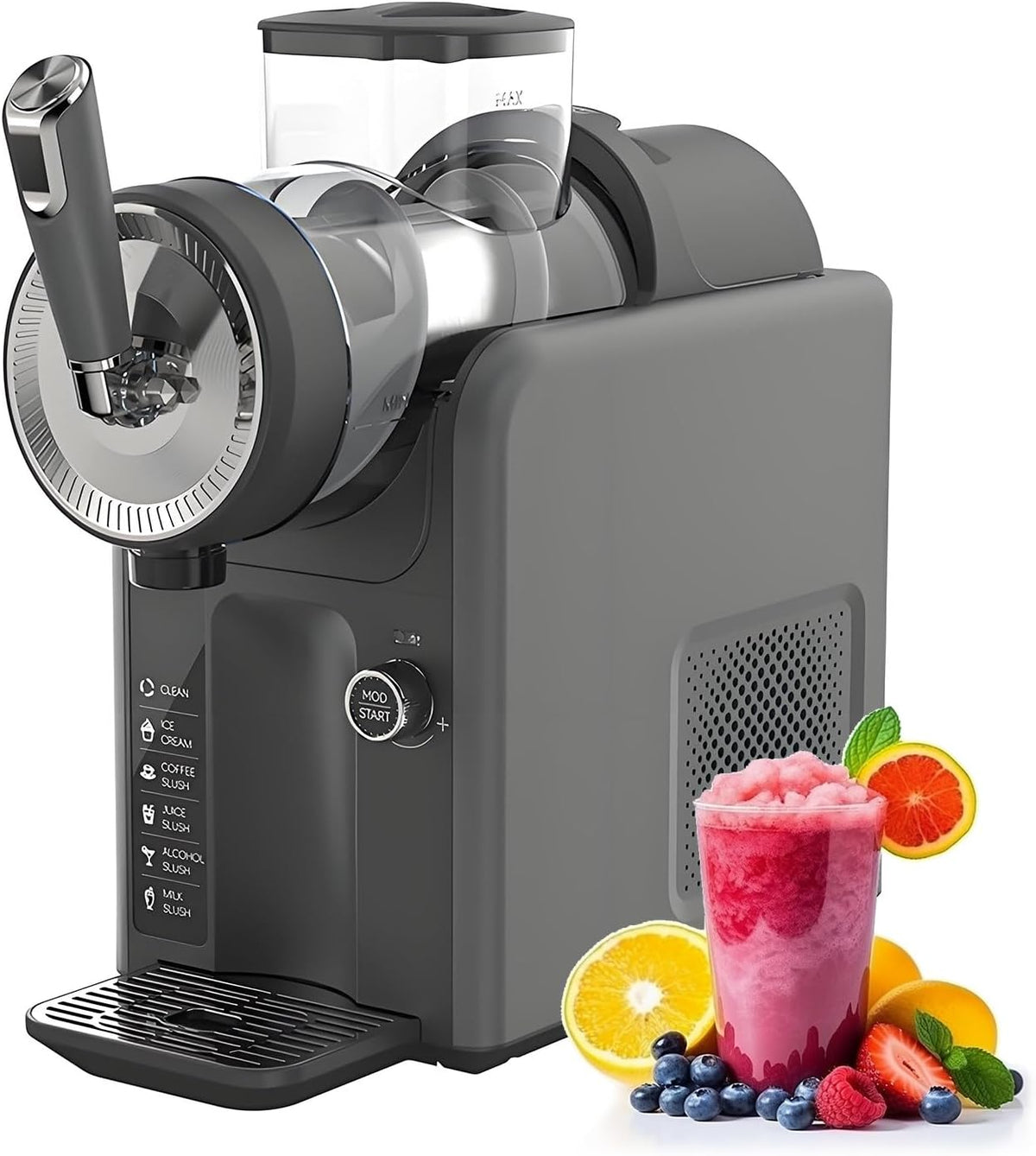 ROGHA Machine ¨¤ glace et sorbeti¨¨res, 150 W, acier inoxydable, 500 ml, 5 programmes, 6 PROGRAMMES, sorbets, Margaritas