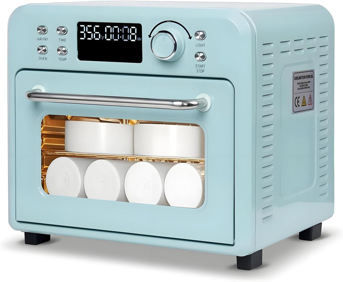 DXYQXL Mini four, machine ¨¤ convection 1400 W pour impression en vrac sur gobelets, Four ¨¤ sublimation 30L avec affichage num¨¦rique