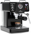 Machine ¨¤ caf¨¦ KLARSTEIN, acier inoxydable, 1350 W, pour expresso & caf¨¦ en poudre, 1, 8 L, r¨¦servoir 1, 8 L, design ¨¦l¨¦gant, 19 bars, buse vapeur