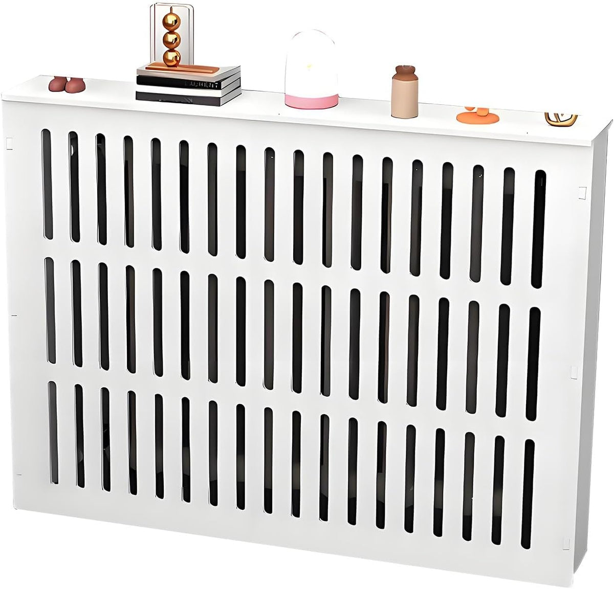 Pi¨¨ce et accessoires pour radiateur, support chauffant moderne pour le rangement, blanc, Cache-radiateur