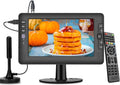 T¨¦l¨¦viseur Jexiop, t¨¦l¨¦commande, 9 pouces, Mini TV pour Camping, 12 V, t¨¦l¨¦vision int¨¦gr¨¦e ¨¤ Piles Rechargeables, 2500 mAh, Wi-Fi, Port USB