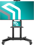 Support TV, 75 pouces, r¨¦glable, ONKRON, 110 lbs, Noir, portable