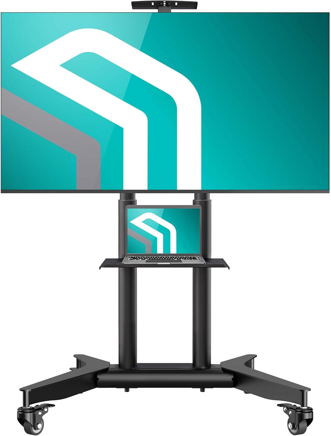 Support TV, 75 pouces, r¨¦glable, ONKRON, 110 lbs, Noir, portable