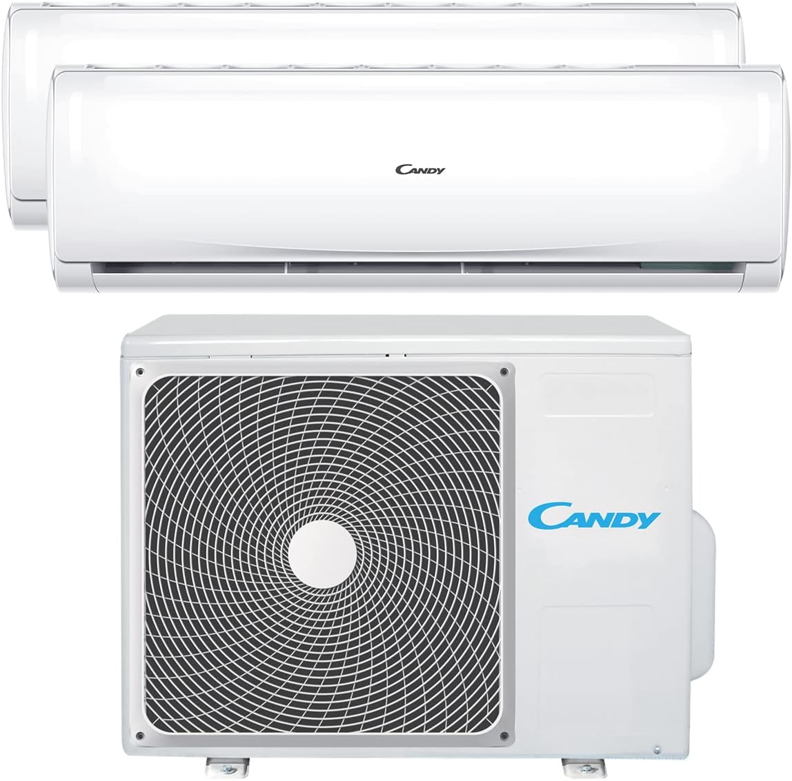 CANDY Climatiseur, 12000 BTU, avec pompe ¨¤ chaleur pour air chaud, 9000 BTU, 2 ¡Á 2, 7 m, 5 Fonction, avec auto-nettoyage et contr?le ¨¤