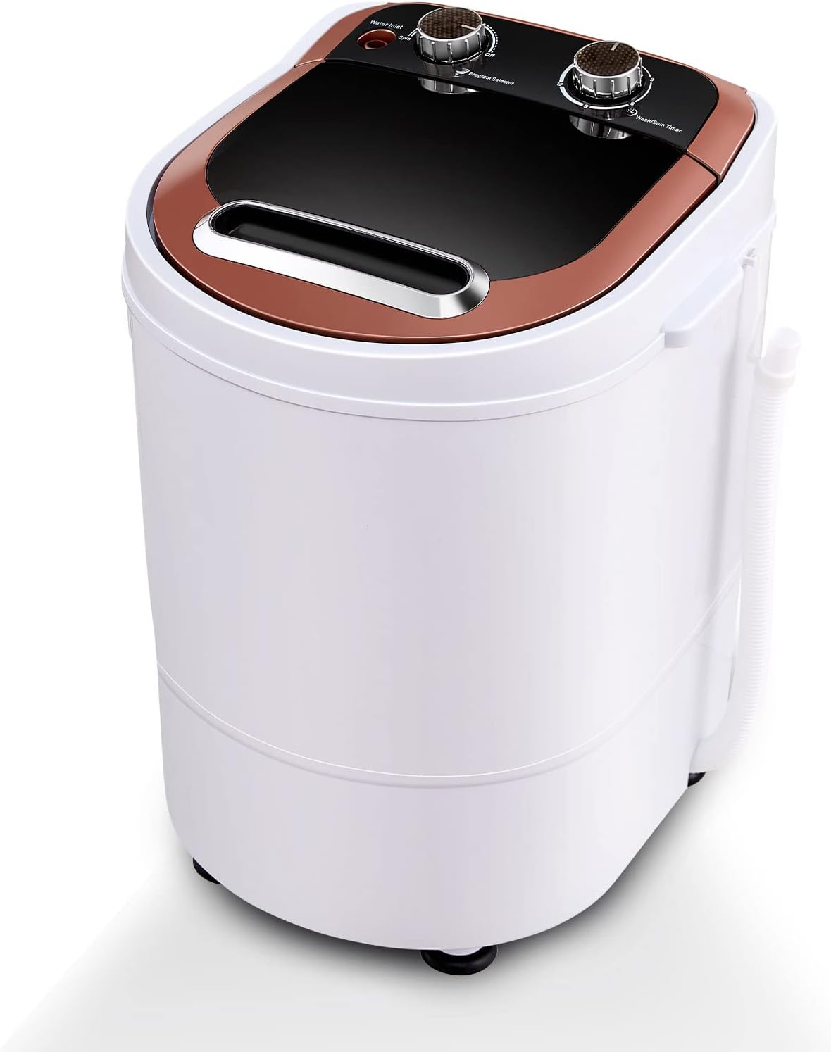 CLIPOP Mini lave-linge, 31 ¡Á 35 ¡Á 53 cm, 2 en 1 machine ¨¤ laver de camping avec essoreuse, 240 W, portable