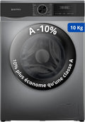 GEDTECH GLL101400DG A-10 Lave-linge, ¨¦clairage LED, 16 programmes, 10 Kgs, 1400 tr/mn, Tr¨¨s Faible conso A-10%, Dark Gris, moteur Inverter, Eco