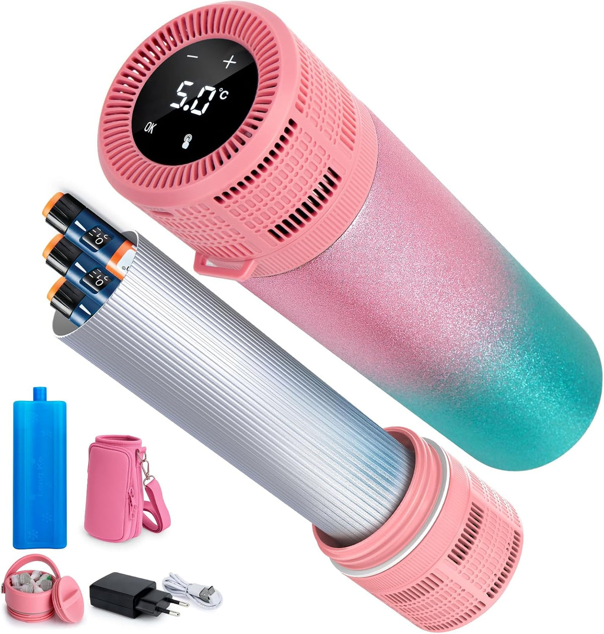 Diab¨¨te, 34 ¡Á 13 ¡Á 10 cm, r¨¦glable, SUNMON, 8¡ãC, 2 ¡ãC, 20 ¡ãC, 1 ¡ãC, Bo?te Refrigerante Insuline 2-8¡ãC Affichage de Temp¨¦rature, portable