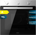 Four encastrable, acier inoxydable, 70 L, Cecotec, 2800 W, 0, 8 L, M236000, 6 fonctions, 7 fonctions, minuterie, fonction vapeur, verre, classe A