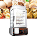 SXYKXYDL Cuiseur vapeurs ¨¦lectriques, r¨¦glable, acier inoxydable, 1200 W, pour Restaurants, 5 niveaux, 110 ¡ãC, 30¡ãC, 5 ¨¦tages, verre, buffets