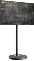 Support TV mobile, r¨¦glable, 65 pouces, FITUEYES, 400 ¡Á 400 mm, ¨¦clairage LED, r¨¦glable en hauteur, Noir, portable
