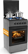 Cuisini¨¨re, verre, Cuisine d'ext¨¦rieur aliment¨¦e ¨¤ gaz avec four et 4 feux, BAKAJI, 4 br?leurs, r¨¦glable