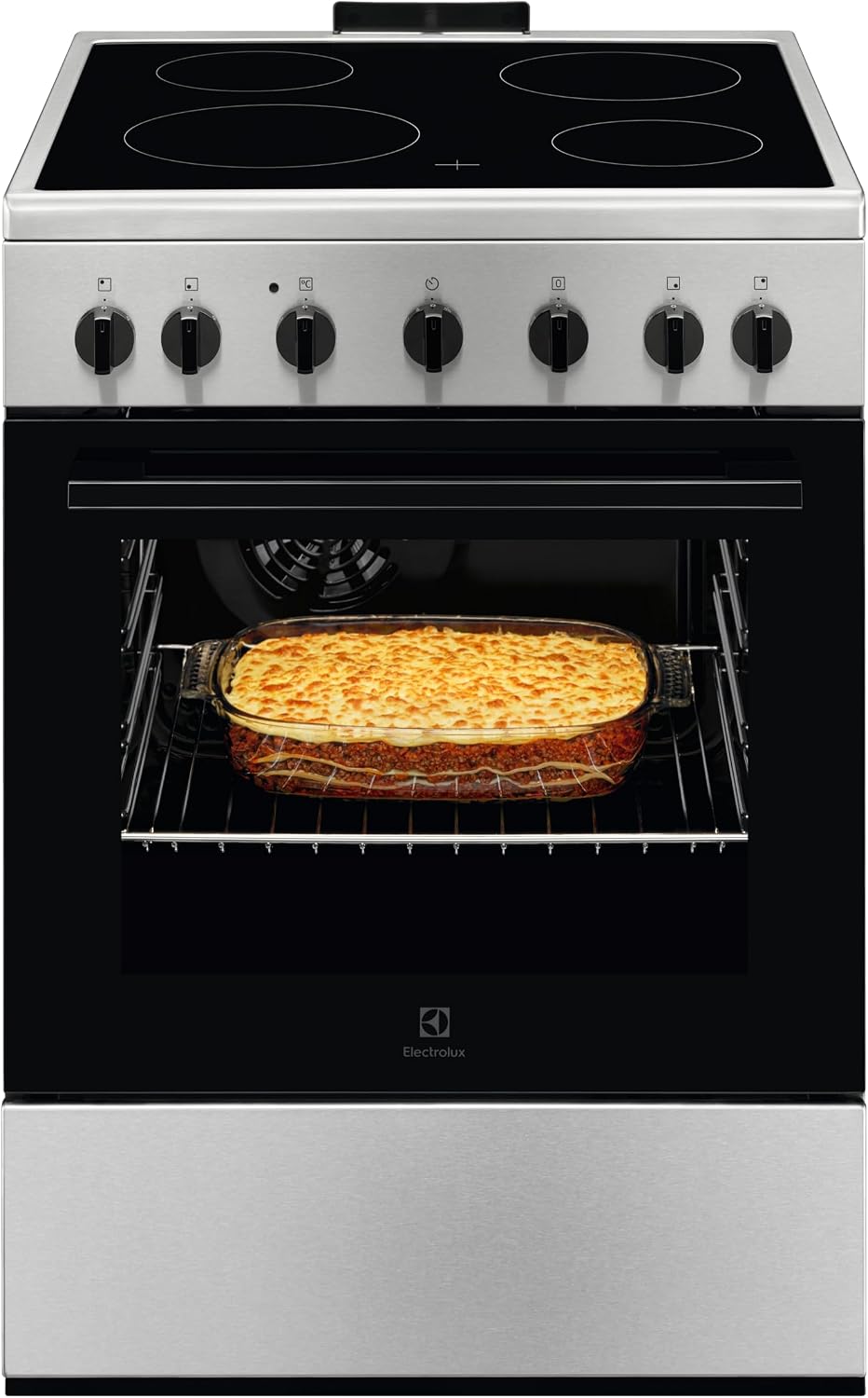 Cuisini¨¨re, 57 L, acier inoxydable, Electrolux, 8345 W, 600 mm, 858 mm, 4ZONE, 60CM, 4 br?leurs