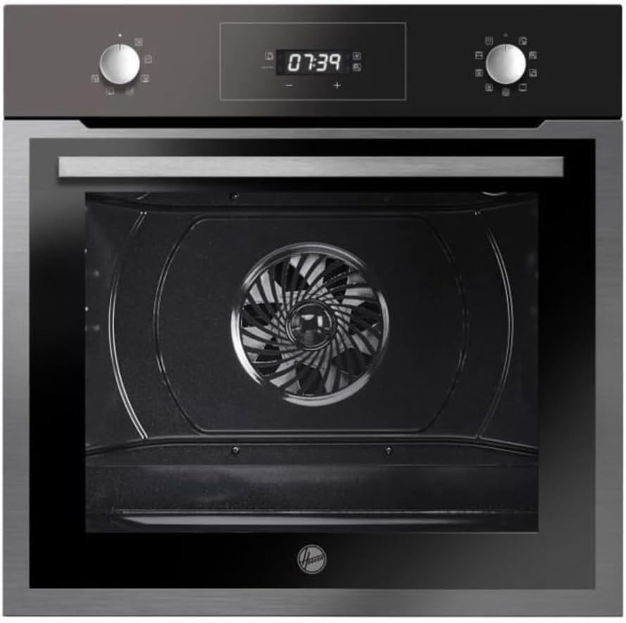 Four encastrable, acier inoxydable, 60 cm, Hoover, 70 L, 7 modes, HOZ5870IN, 7 Programmes, 500¡ãC, 7 Programmes de cuisson, Noir, pyrolyse