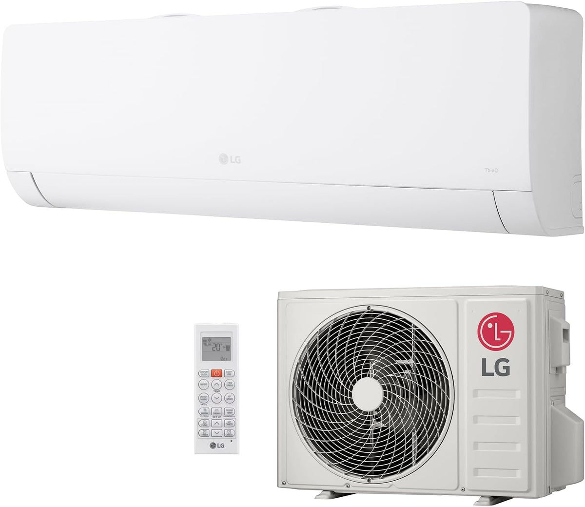 LG WZ09 WZ09AWN Climatiseur, Syst¨¨me de Climatisation 9000 Btu avec Pompe ¨¤ Chaleur, 781 ¡Á 274 ¡Á 197 mm, 6, 35 mm, 9, 52 mm, 27 dB, 2, 5 kW, R32