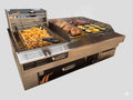 Le Barbecue Gaulois Plancha, r¨¦glable, Combin¨¦ en Inox 4700W, acier inoxydable