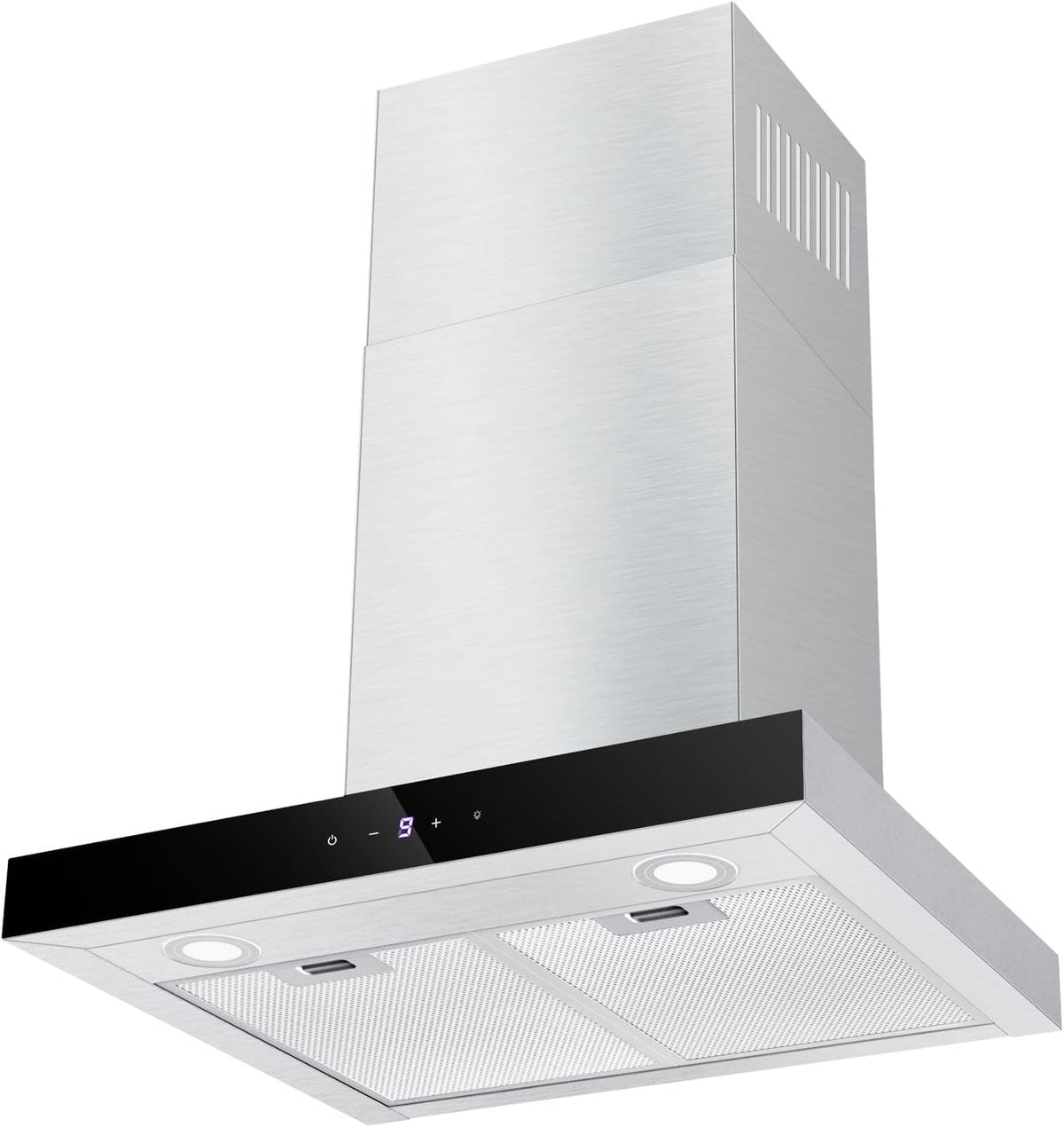 Top Hotte aspirante, 60 cm, ¨¦clairage LED, acier inoxydable, 9 vitesses, 9 niveaux, 60cm, 700 m3/h, hotte Extractive en Acier Inoxydable