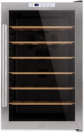 LES PETITS CHAMPS Cave ¨¤ vin, 70 L, R¨¦glable de 11 ¨¤ 18¡ãC, acier inoxydable, CAVC28, 70L, 28 bouteilles, 11¡ãC, 6 Etag¨¨res, No Frost