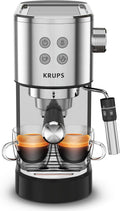 KRUPS 15-Bar Machine ¨¤ caf¨¦, acier inoxydable, fonction vapeur