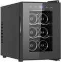 Livoo Cave ¨¤ vin, 17 L, ¨¦clairage LED, verre, 35 dB, GS153, 6 Bouteilles, 18 ¡ãC, 32 ¡ãC