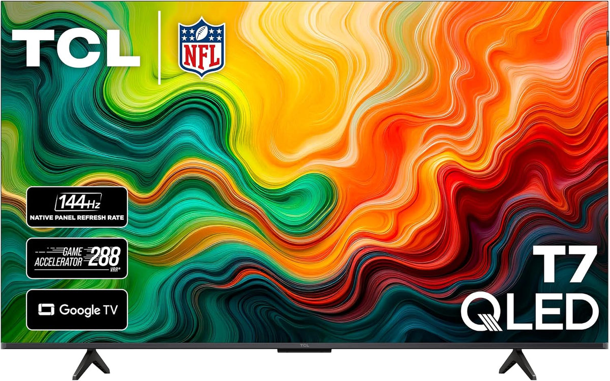 T¨¦l¨¦viseur, 55' T7 4K QLED Google TV avec 144Hz Gaming, t¨¦l¨¦commande, TCL, 55T7, 120Hz, HDR10, Wi-Fi, Dolby Atmos, Dolby Vision