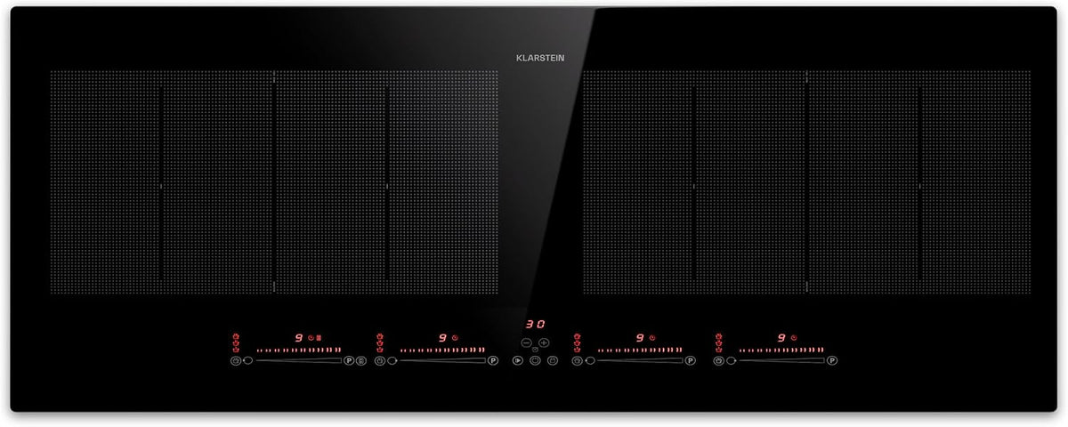 KLARSTEIN Plaque de cuisson, 90 cm, 7200 W, 7200W, 2 zones, 4 zones, minuterie, s¨¦curit¨¦ enfants