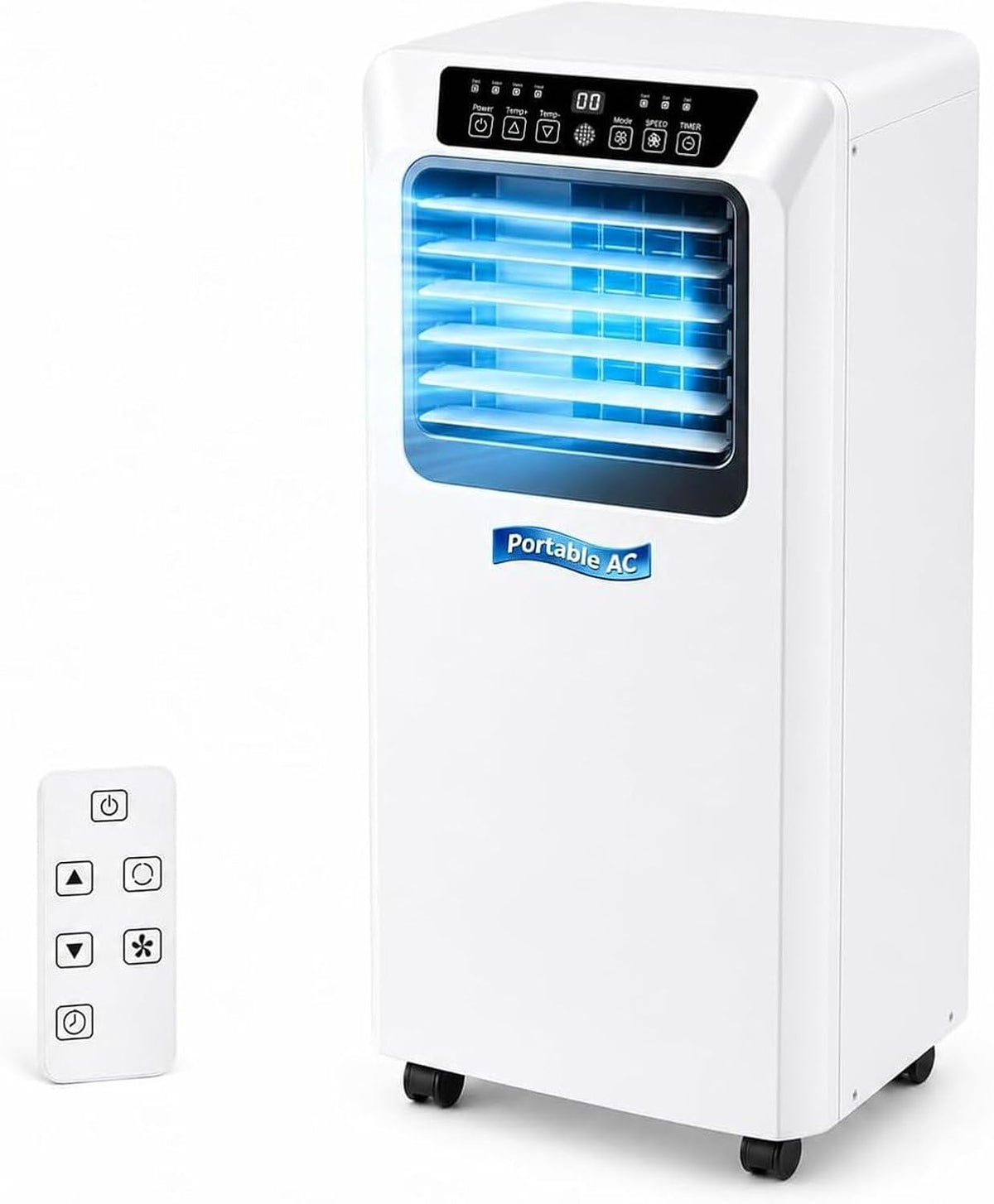 Climatiseur HUANQIN, t¨¦l¨¦commande, 9000 BTU, Id¨¦al Appartement Bureau, 7000BTU, 16 ¡ãC, Rafra?chit jusqu'¨¤ 20 M2, ¨¦clairage LED, minuterie