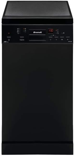 BRANDT DFS1010B L45cm Lave-vaisselle, 47 dB, 10 couverts, 47dB, 44, 8cm, Noir, pose libre