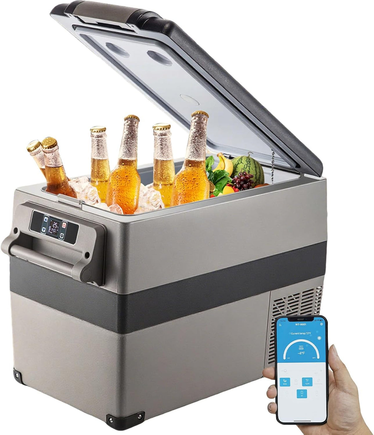 VEVOR R¨¦frig¨¦rateur, 45 L, Bluetooth, 330 mL, 550 mL, 750 mL, 12 V, 240 V, 24 V, 20 ¡ãC, 28 bouteilles, 15 bouteilles, ¨¦clairage LED