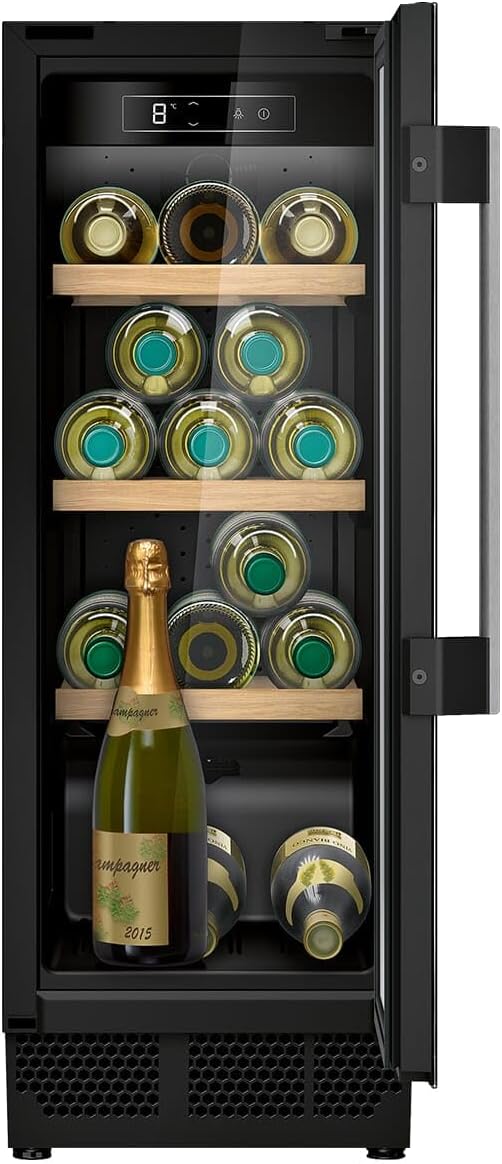 Cave ¨¤ vin, 82 ¡Á 30 cm, ¨¦clairage LED, verre, Neff, 58 l, 0, 75 l, 82 cm, 38 dB, KU9202HF0, 5 ¡ãC, 20 ¡ãC, 1 zone, 21 bouteilles, 3 ¨¦tag¨¨res