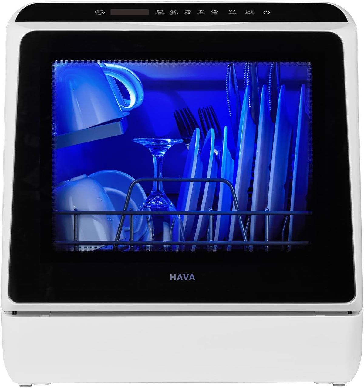 Lave-vaisselle compact, 6 programmes portable Lave-vaisselle avec r¨¦servoir d'eau, 950 W, HAVA, de comptoir Lave-vaisselle