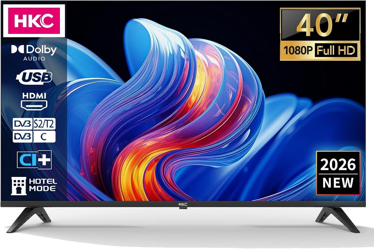 T¨¦l¨¦viseur HKC H40Q1F-NS T2-C-S, t¨¦l¨¦commande, 40 Pouces, 100 cm, 100 ¡Á 100 mm, Mode H?tel, 5.2KG, DVB-T/T2-C-S/S2, ¨¦clairage LED, Full HD