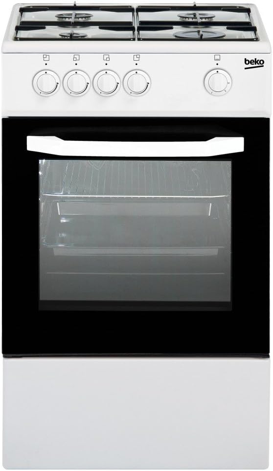 Cuisini¨¨re, 50 ¡Á 50 ¡Á 85 cm, Sans installation, verre, Beko, 85 ¡Á 50 ¡Á 50 cm, CSG42001FW, 4 br?leurs, 1 Br?leur, 2 Br?leur, 5 Br?leur