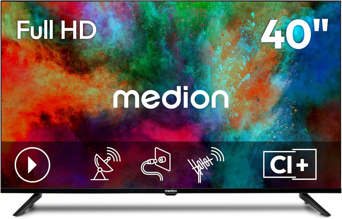 MEDION T¨¦l¨¦viseur, 100.3 cm, t¨¦l¨¦commande, DVB-T2 DVB-S2, MD840002, Full HD, minuterie