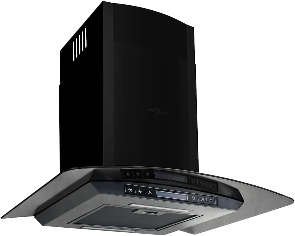 Hotte aspirante Ordellia, acier inoxydable, ¨¦clairage LED, 60 cm, LED et LCD pour ventilation de cuisine avec recirculation et ¨¦vacuation d'air