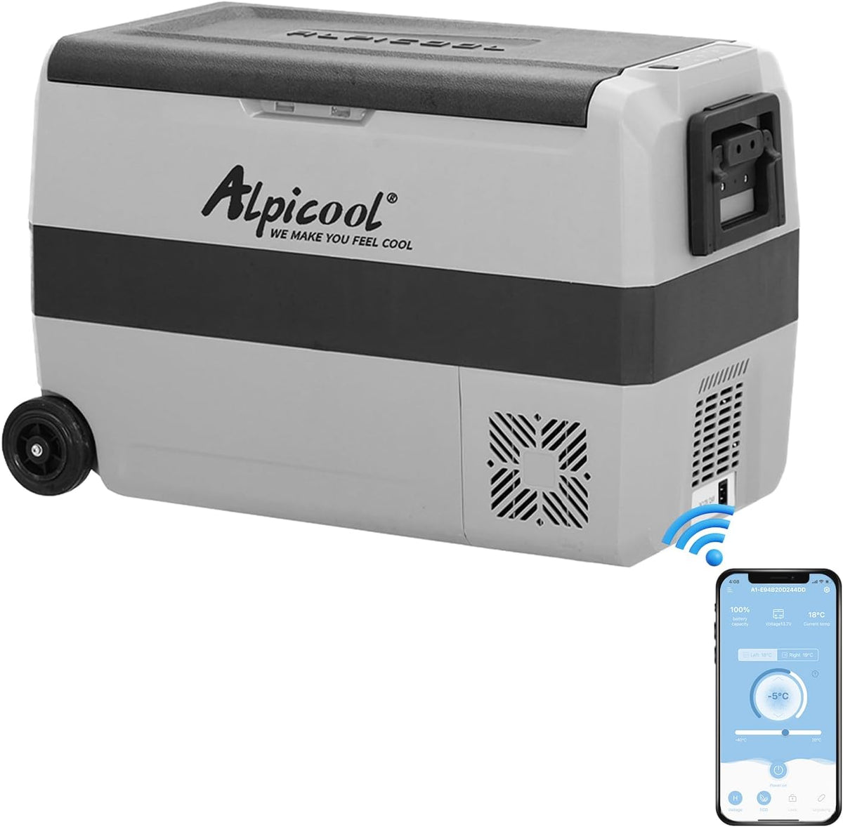 Alpicool R¨¦frig¨¦rateur, pliable, 50L, Camping, 24V, T50 50L Glaciere ¨¦lectrique ¨¤ Compression, portable, dortoir