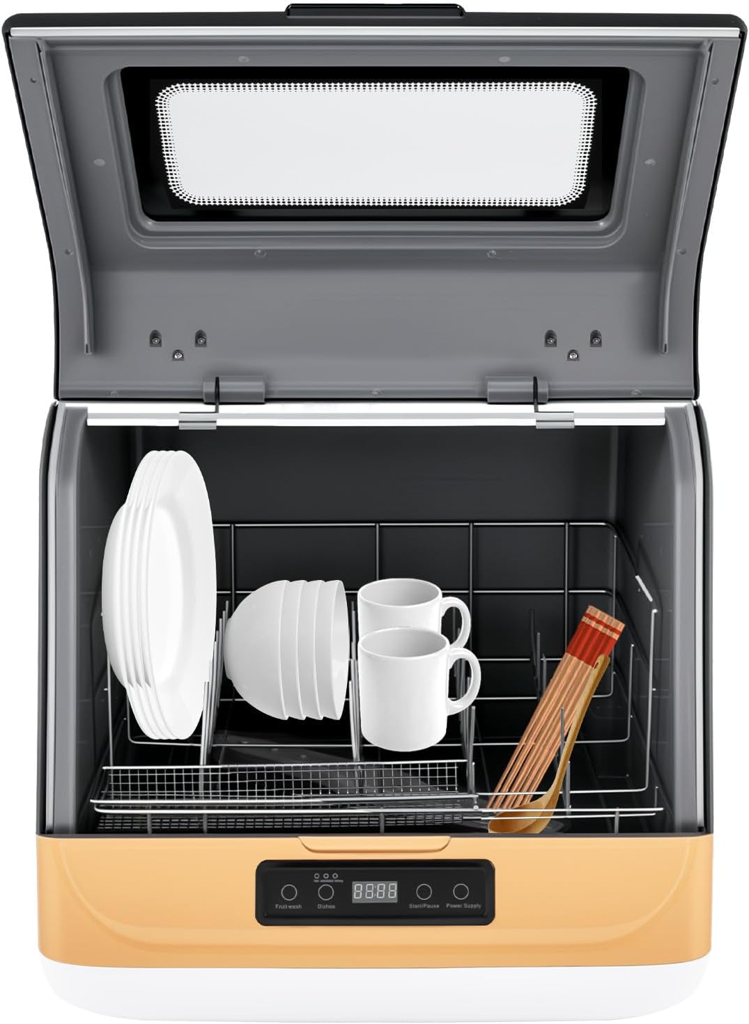 Lave-vaisselle Fermoirper, 800 W, pour cuisine, 45 ¡Á 40 ¡Á 44, 8 cm, 6 couverts, 3 programmes, 55 ¡ãC, 60 ¡ãC, 65 ¡ãC, 3 programmes de lavage