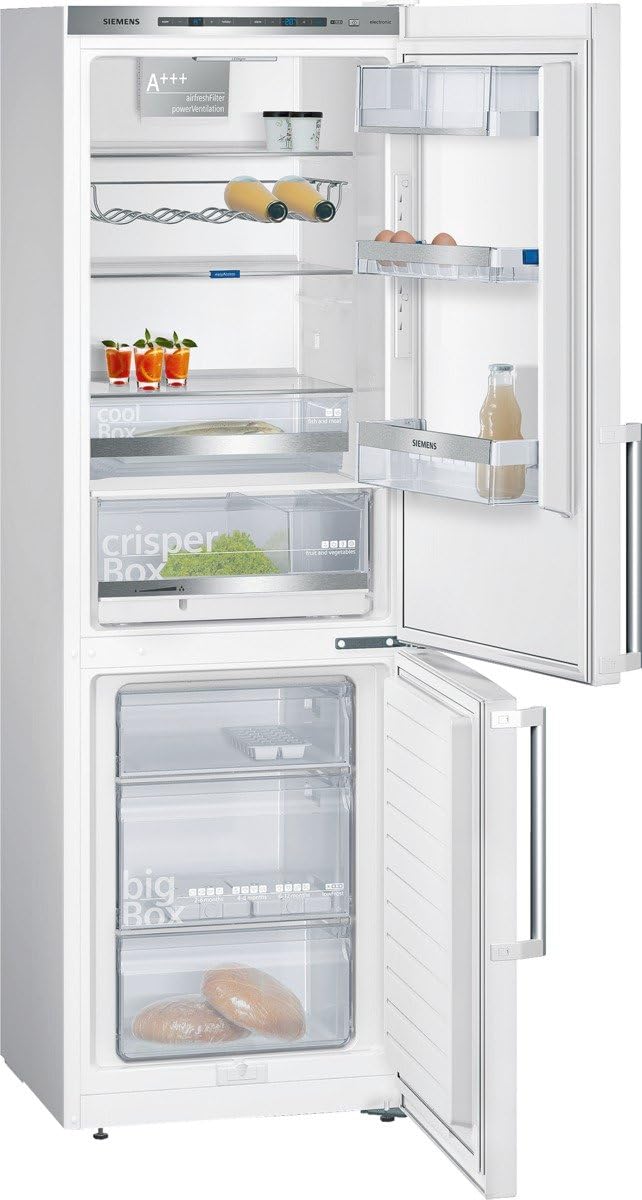 SIEMENS kg36eaw43 IQ500 R¨¦frig¨¦rateur, 186 cm, ¨¦clairage LED, verre, 214 L, 88 L, 302 l, 38 dB, 160 W, 2 ¡ãC, r¨¦glable