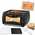 Plaque de cuisson, r¨¦glable, acier inoxydable, 1500 W, pour pizza Lahmacun Manakish Naan, 400 ¡Á 350 ¡Á 230 mm, 435 ¡Á 390 ¡Á 265 mm, 1 500 W, 15 L