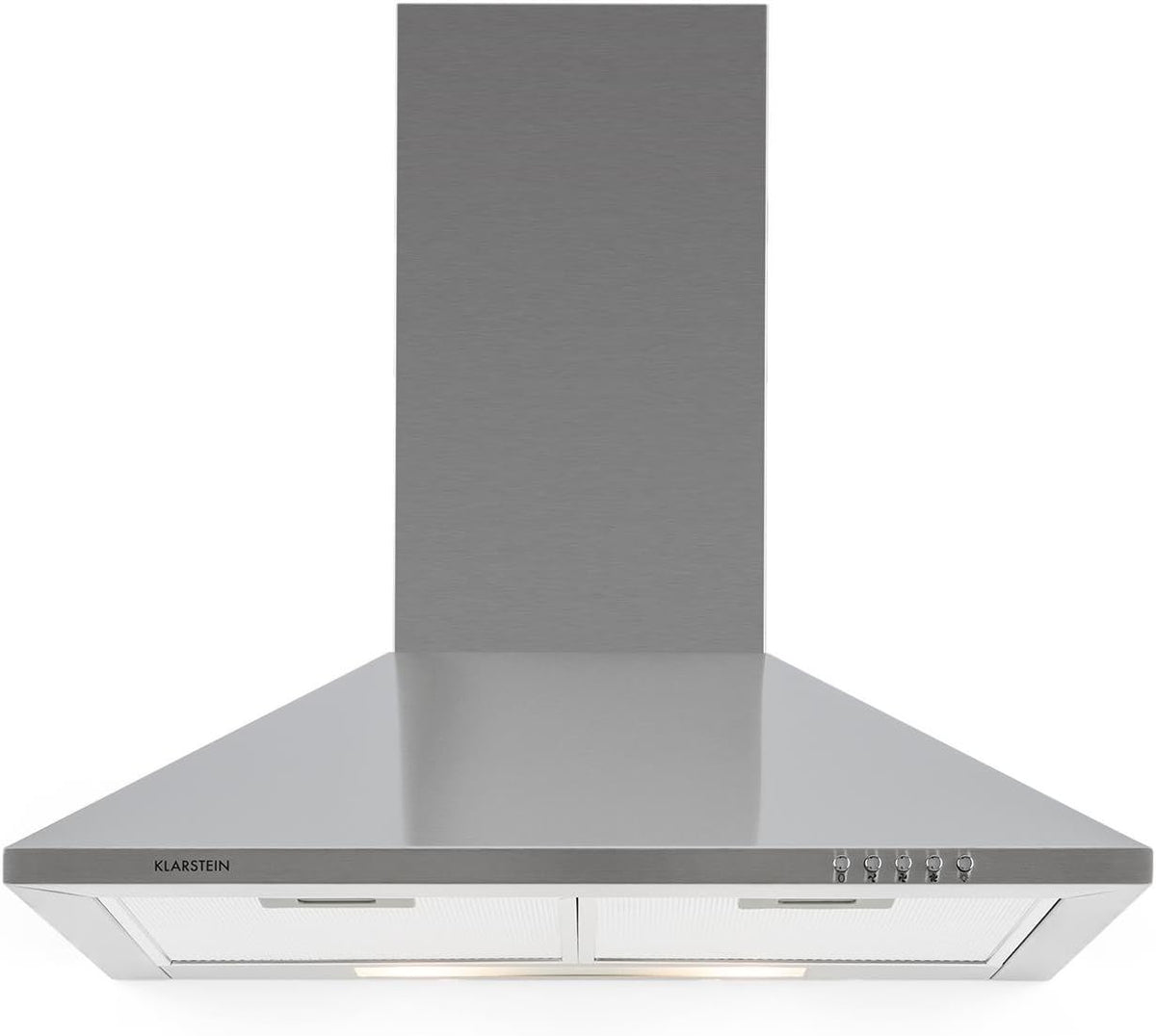 KLARSTEIN TR60WS 310m3 Hotte aspirante, acier inoxydable, 60cm, 40W, 20W, 2 filtres ¨¤ graisse, 2 x lampes ¨¤ 40W, Chassis en acier
