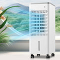 Rafra?chisseur d'air, t¨¦l¨¦commande, 3 Vitesses, 3 Modes, 65 W, minuterie 8 h, Oscillation 90¡ã, Ventilateur Refroidisseur avec Humidificateur, Blanc