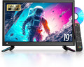 Desobry T¨¦l¨¦viseur, 19 Pouces Petite T¨¦l¨¦vision avec Lecteur DVD int¨¦gr¨¦, 12v, r¨¦glable, Full HD, minuterie