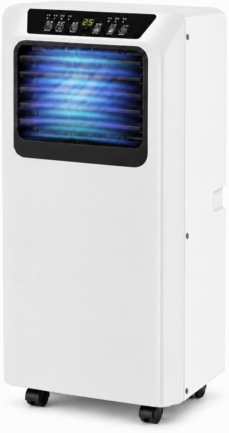 Climatiseur HUANQIN 2-en-1, Installation Simple sans Per?age ni Modification de Fen¨ºtre, 9000 BTU, 49 DB, 33 ¡Á 29 ¡Á 68, 5 cm, portable